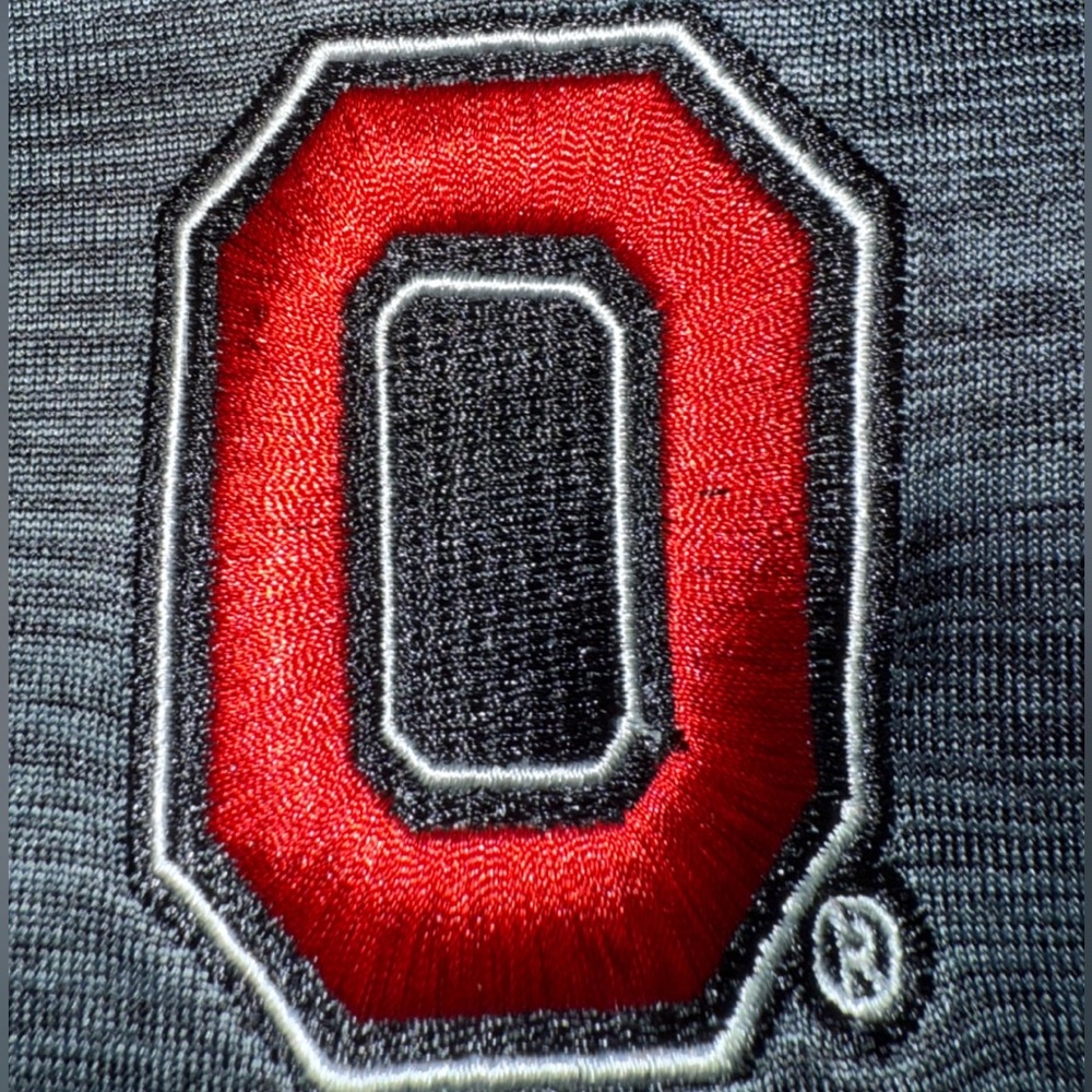Ohio State Buckeyes Varsity Polo Shirt | Men’s Size M |Gray Heather Short Sleeve - Picture 11 of 11